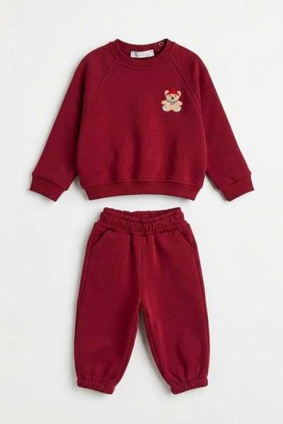 NOBLEKIDS La Ciel Paris Baby Boy Teddy Bear Embroidered Tracksuit Set