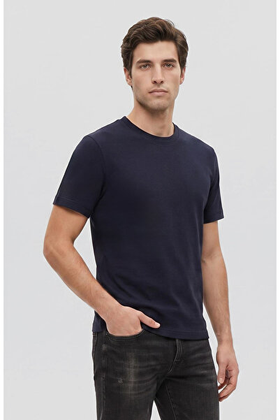 Network Lacivert Jakarlı Bisiklet Yaka T-shirt
