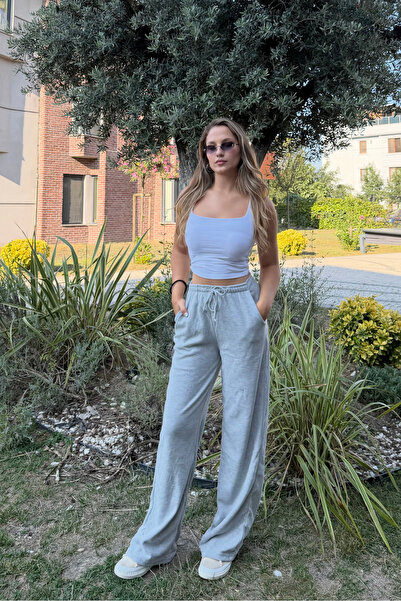 macharel jeans Soft Textured Lace-Up Comfortable Pants