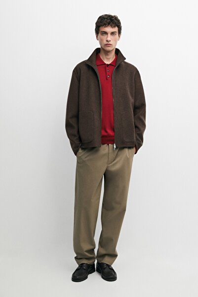 Massimo Dutti Pamuk karışımlı straight fit pantolon