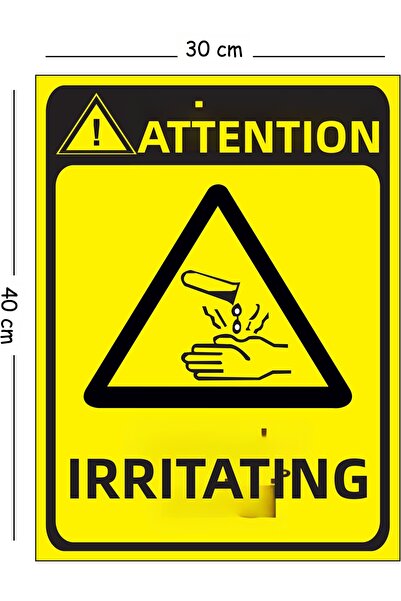 Mayeka Metal Attention Irritating 30X40 cm A3 Warning Work Safety Sign