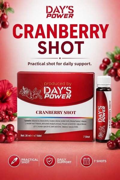 DAYS Day’S Power Cranberry Shot 7 Pieces - Supported by D-Mannose & Hibiscus ...