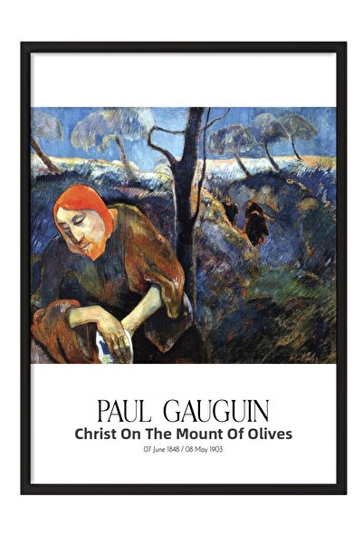 Postifull Paul Gauguin - Christ on the Mount of Olives, Black Framed Art Prin...