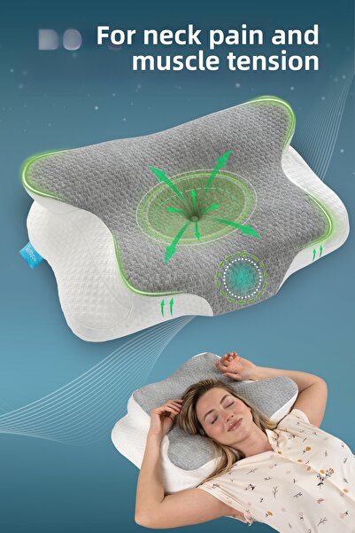 Softlife Pernă NOVA Visco cu suport ortopedic pentru gât, din spumă cu memori...