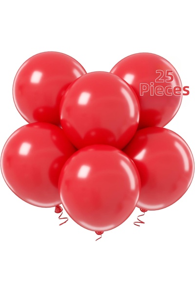 Işıltı Balon Dükkanı Red Balloon Latex Balloon for Birthday, Wedding, Graduat...