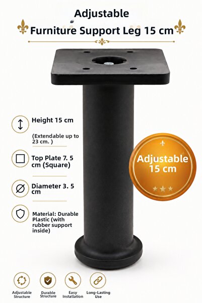 Badem10 Picioare de susținere reglabile Mobilier Canapea Fotoliu Booster Regl...