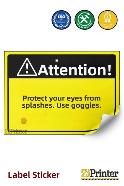 ZiPrinter Attention! Protect Your Eyes from Sawdust Splashes.Goggles Isg Warn...