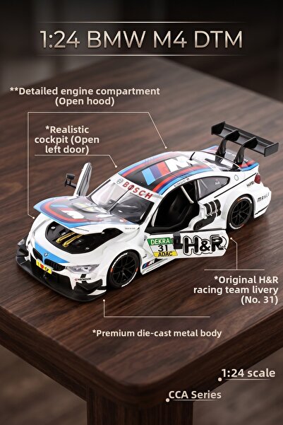 craftivio 1:24 Scale Bmw M4 Dtm White Diecast Metal Model Car Openable Doors ...