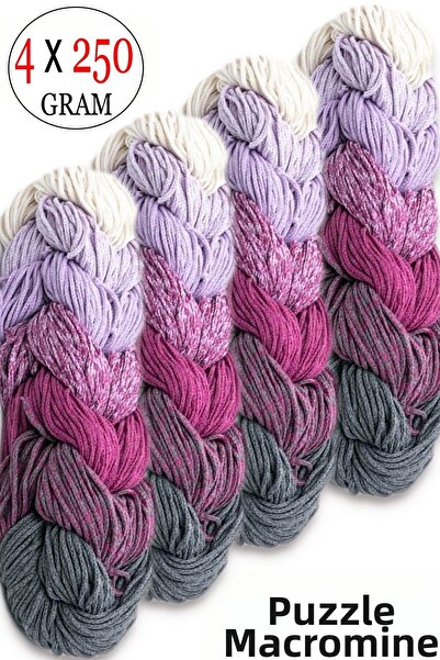 Diva İplik Diva Cotton Macrame Puzzle 005 (Pachet de 4)