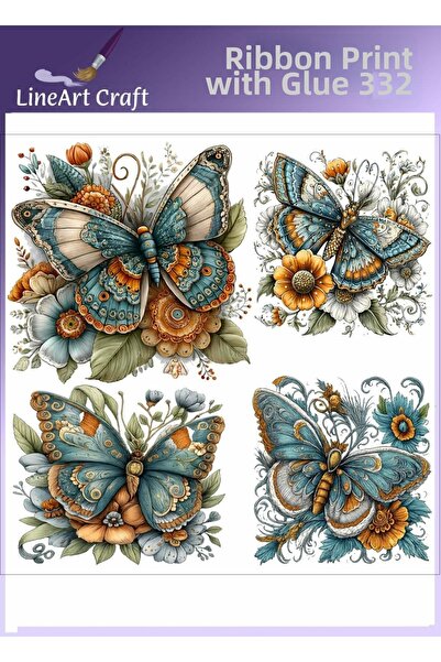 LİNEART Iron-On Rubon Transfer Printing for Wood & Fabric Transfer No:Rb332-3...