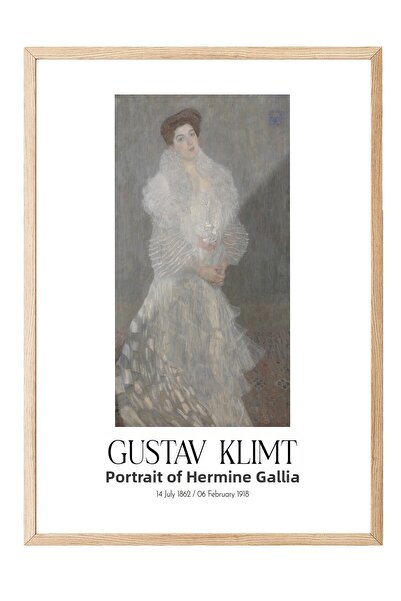 Postifull Gustav Klimt - Portrait of Hermine Gallia, Wooden Framed Painting, ...