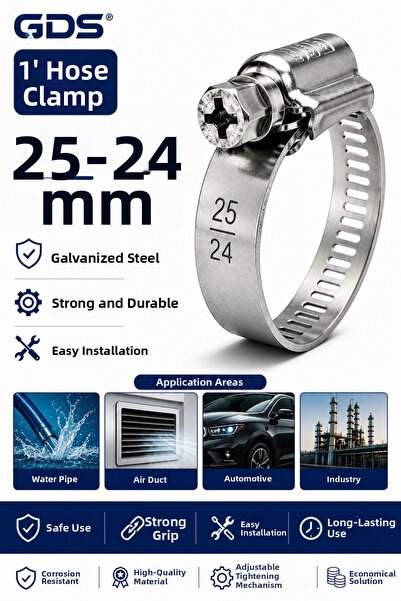 TORK مشبك خرطوم GDS 25-40 مم من الفولاذ المجلفن