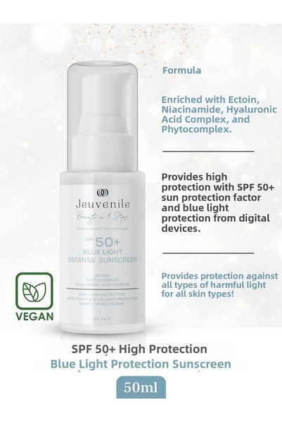 Jeuvenile Spf 50+ Blue Light Protection Sunscreen – Uva-Uvb & Digital Light Protection