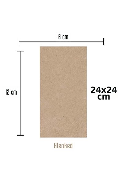 alenked مناديل ورقية كرافت جارسون قابلة للطي مقاس 24×24 - 100 قطعة