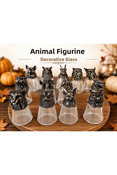 Atak Hediyelik Special Design Animal Figured Glass Series 12 Pieces 250 Cc
