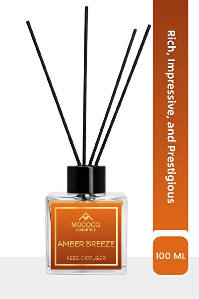 MOCOCO COSMETICS Odorizant de cameră cu bețișoare de bambus, Ambră, 100 ml – ...