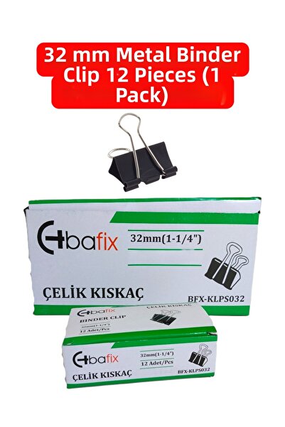 SEYFİKİRTASİYE Cleme de oțel de 32 MM, 12 bucăți (1 pachet)