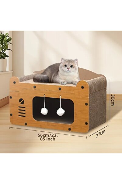 33D Wooden Single-Storey Scratching Pet Playhouse