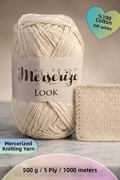 Dantelux خيط حياكة مرسيريزد (5 ياردات / 500 جرام / 1000 متر) 100% قطن - Nm: 3.2