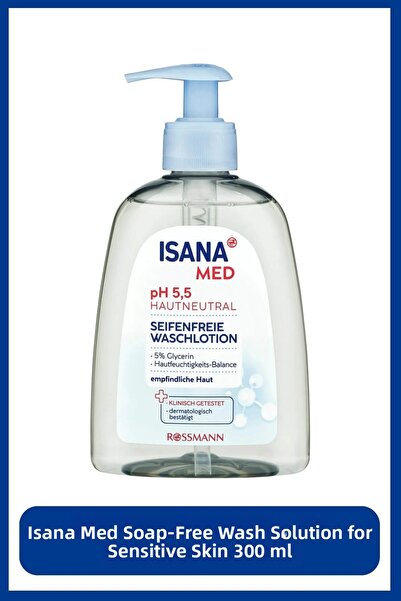 ISANA لوشن غسيل ميدي 300 مل، درجة حموضة 5.5، لليدين والوجه والجسم