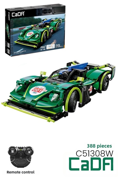 Vagonlife Cada Remote Control Emerald Sports Car (388 Pieces) Toy Building Se...