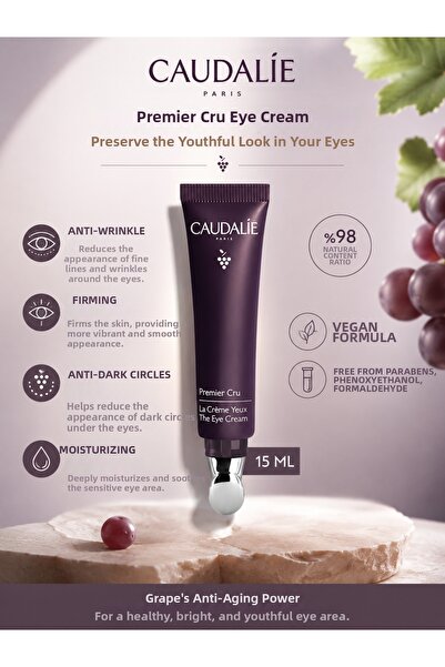 Caudalie Premier Cru Eye Care Cream 15 ml - Anti-Aging Intensive Moisturizing...