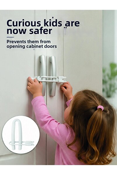 shopwave 4 Pieces Cabinet Safety Locks Strong and Durable Set for Child Safet...
