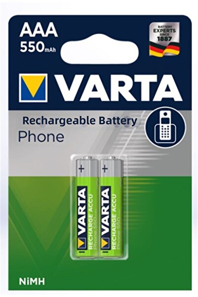 Varta Επαναφορτιζόμενη Μπαταρία Τηλεφώνου AAA 550 mAh, Μπλίστερ 2 τεμαχίων