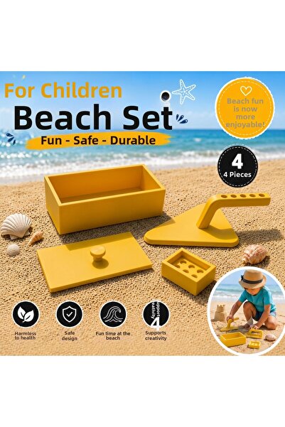 VOLOYAS 4-Piece Children's Beach Set – Sand Castle Building Set – Beach Toys ...
