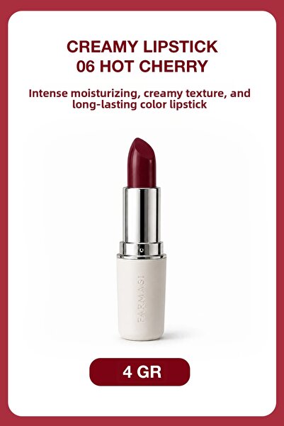 Farmasi 06 Hot Cherry Creamy Lipstick - 4 gr