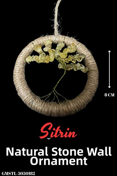 GÜMÜŞTEL EL SANATLARI Certified Citrine Natural Stone Handmade Wall Ornament ...