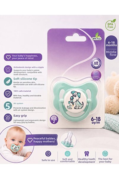 Generic Brand Happy Damaklı Orthodontic Pacifier No:2 6-18 Months Bpa Free Si...
