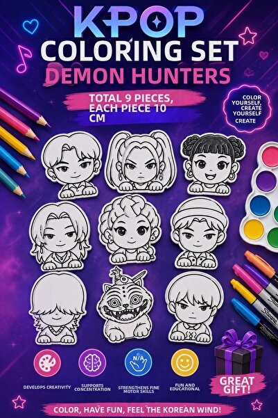 expres hediye K-Pop Demon Hunters Painting Set