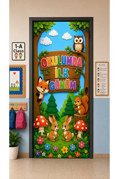 PROMISEBACKDROP2 190x75cm Husă elastică pentru ușa sălii de clasă, Husă texti...