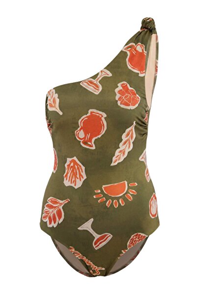 Trendyol Collection Multicolored Plain Balconette Towel Sleeveless Swimsuit T...
