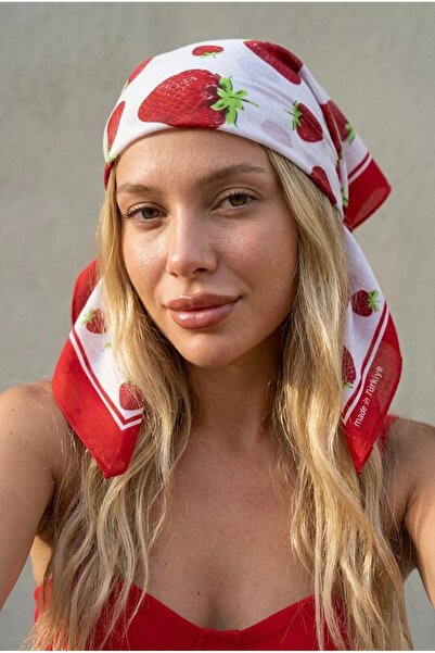 Goldmine Unisex 100% βαμβακερή μπαντάνα φράουλα