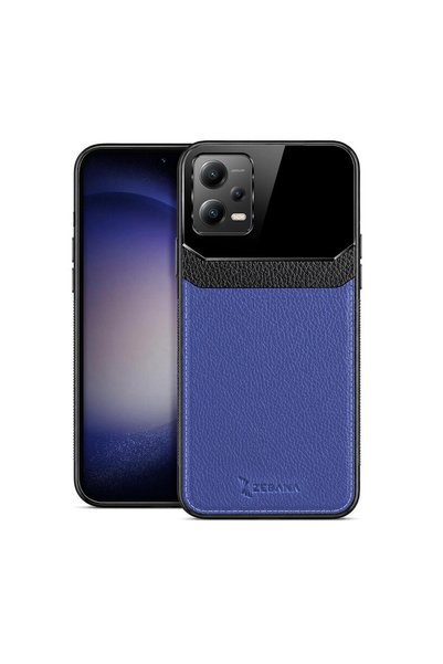Zebana Xiaomi Poco X5 5G Compatible Case Zebana Lens Leather Case Navy Blue