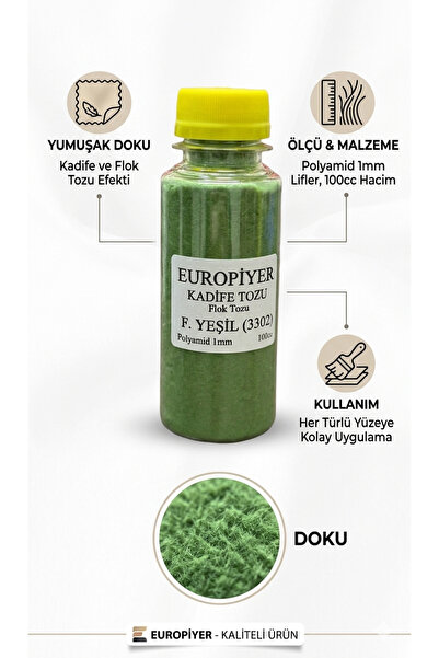Europiyer Yeşilı Kadife Tozu (FLOK TOZU)