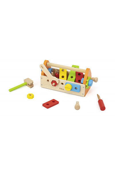 Viga Little Craftsmen wooden tool kit,