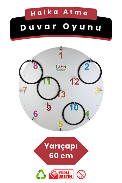 Lapin Deney Atölyesi Ring Toss – Decorative Wall Game, Games for Office/Schoo...