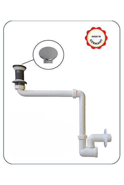 Dallmer Yer kazandıran lavabo sifonu paslanmaz pop-up süzgeçli kolay temizlen...