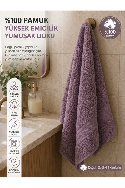 vanillasoft Prosop de mână și față Vanilla 50 x 90, 100% bumbac, cu absorbție...