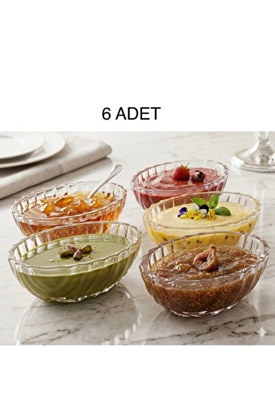 DİBA AVM London oval 6lı kasa 13,5 cm kase çerezlik kahvaltı tabak kase magnolya