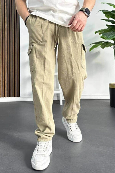 Edwox Baggy Men's Trousers - Cargo Pocket, Brown, Edw131