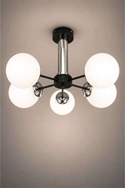 MINIMAL ETICARET VE BILGI TEKNOLOJILERI Black & Silver 5'li Plafonyer ( Beyaz...