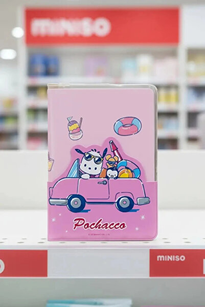 Miniso Sanrio Lisanslı Pochacco Pasaport Kılıfı - Dayanıklı PVC Seyahat Cüzda...