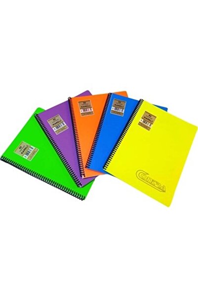 Saray Sry Renkli Defter A4 Spiralli Çizgili (100Yp Karışık Renk)