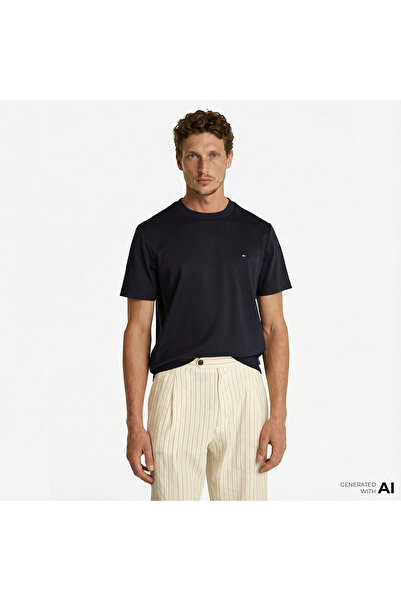 Tommy Hilfiger Luxury Interlock Erkek Mavi T-Shirt