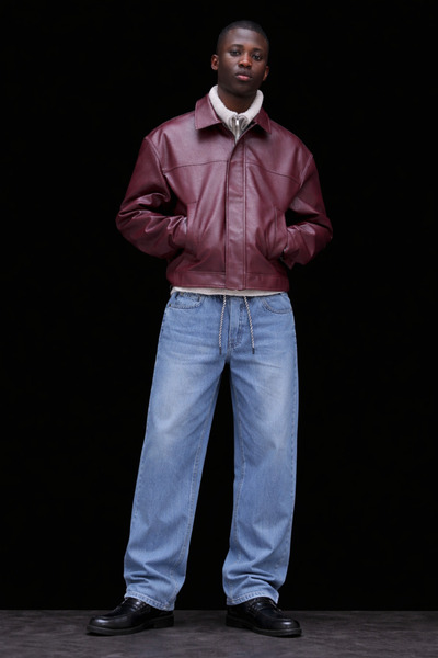 DAMGA JEANS Pantaloni largi din denim albastru, la modă, cu talie înaltă, pen...