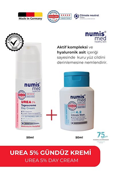 Numis Med UREA %5 Yüz Kremi 50 ml - Kuru ve Hassas Ciltler İçin Günlük Nemlen...